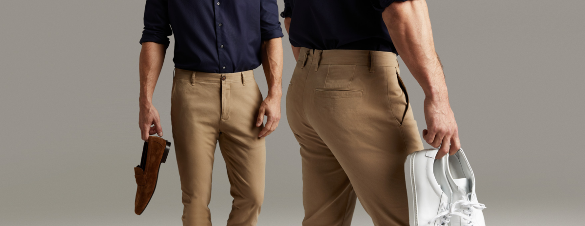 Men's Chino Pants on Khaki Color